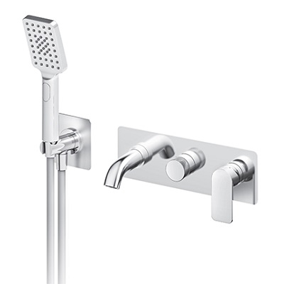 S2 PODŽBUKNA MJEŠALICA ZA KADU sa izljevom i ručnim tušem